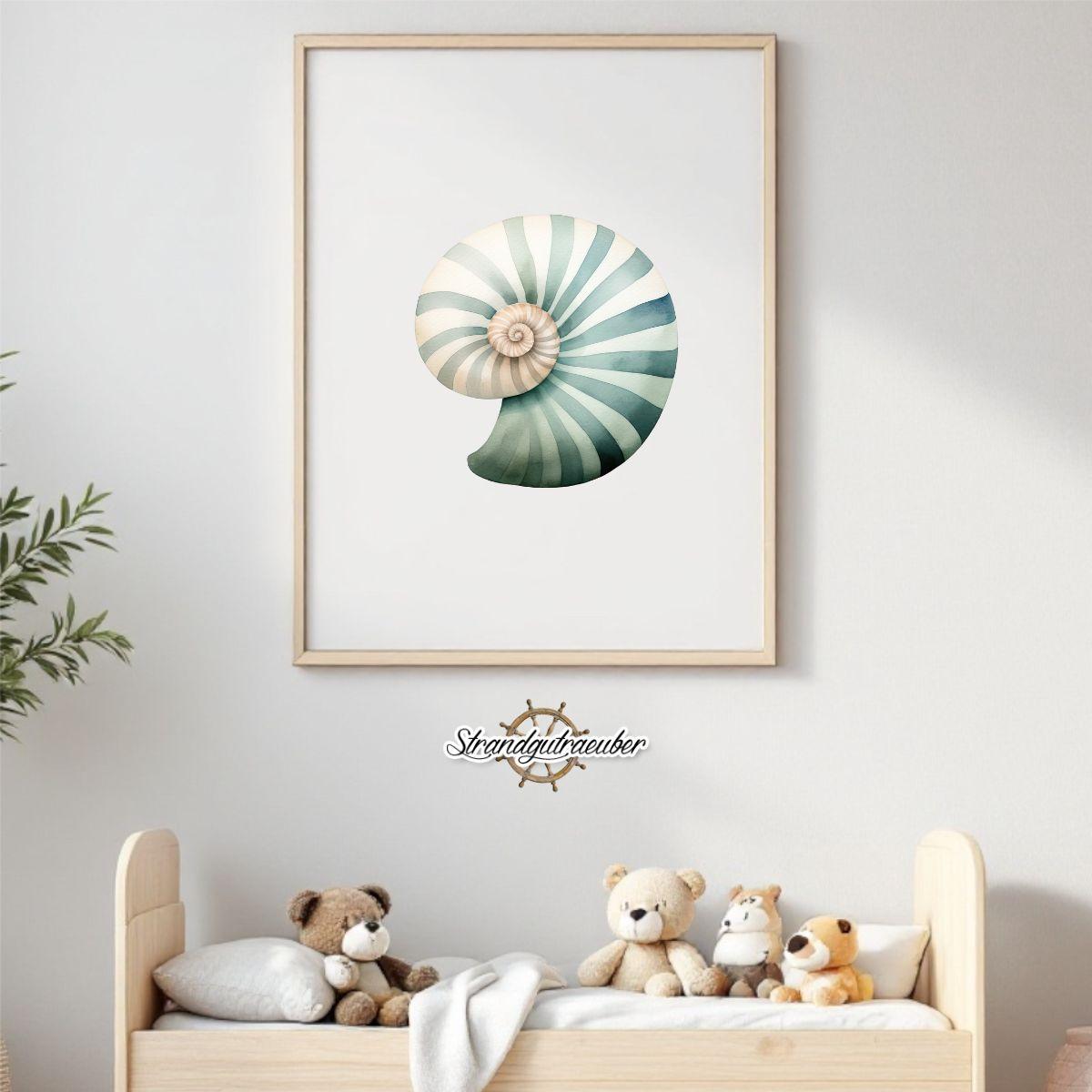 Buegelbild Muschel I Buegelbild Muschel I